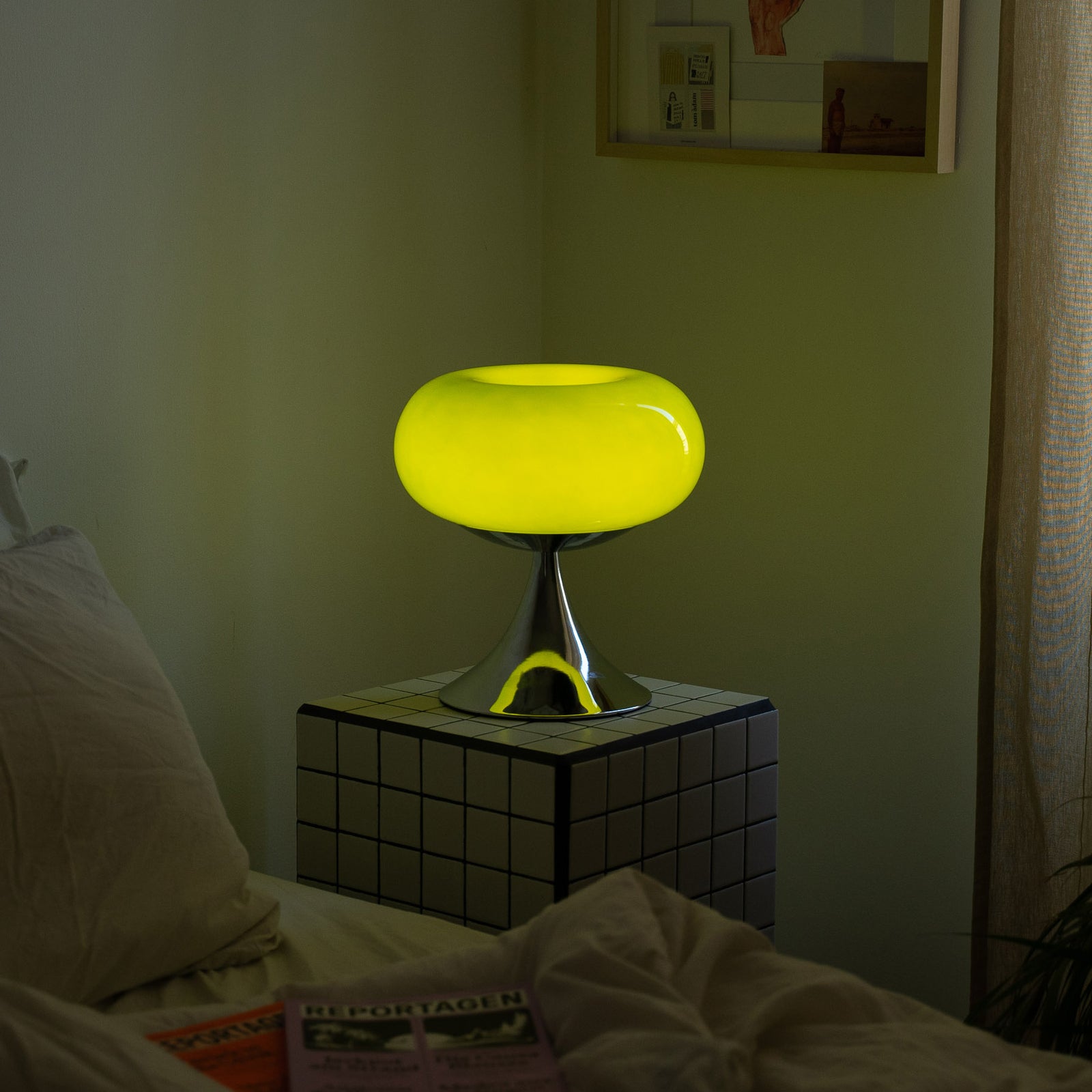 Donut Lamp | Mid Century Table Lamp | Green 