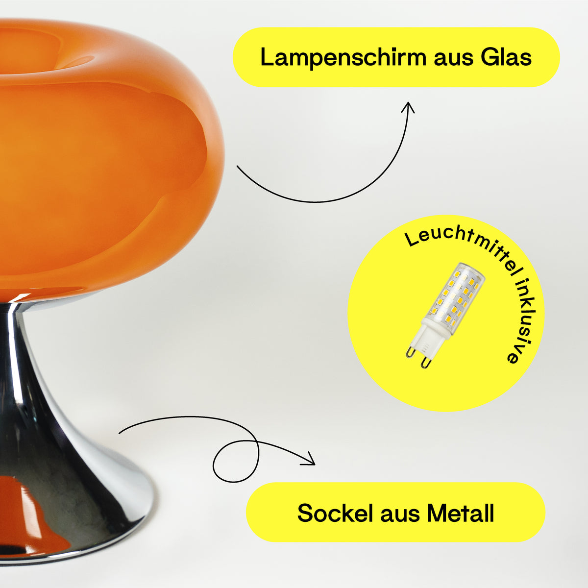 Donut Lampe Orange