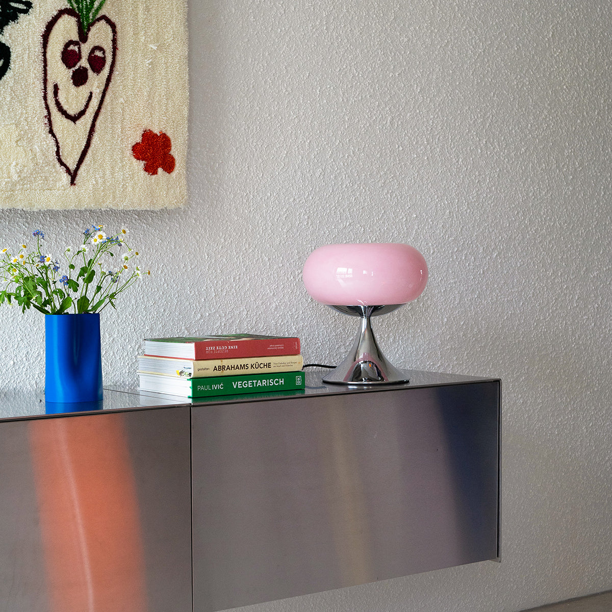 Donut Lampe Rosa – Mid-Century Nachttischlampe · GLOW UP STUDIO
