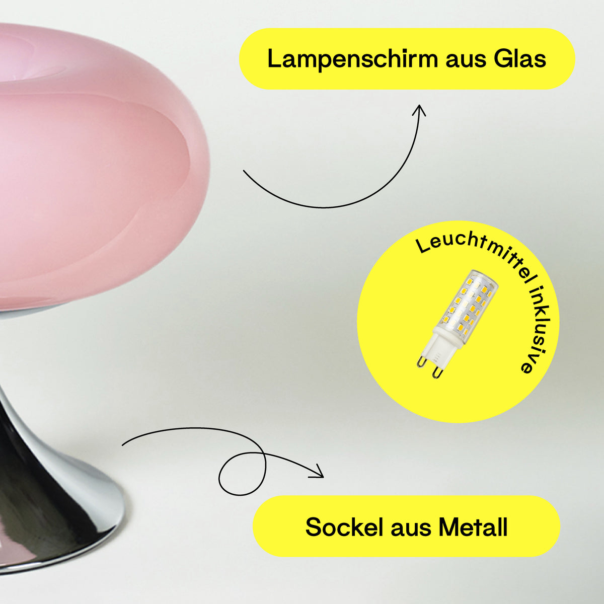 Donut Lampe Rosa